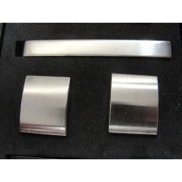 Cufflinks Tie Clip Set 3 Colors His Private Items Accessories IOB - Picture 16 of 16